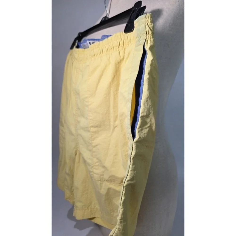Vintage Weekender Brand Lined Mesh Bathing Suit Trunks‎ Shorts Yellow Mens Large